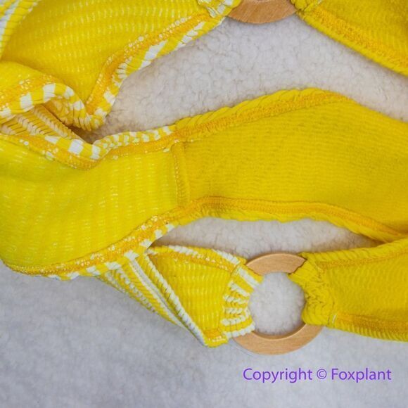 NEW Cleonie X Free People ripple brief striped bikini bottom, one size - Picture 14 of 15